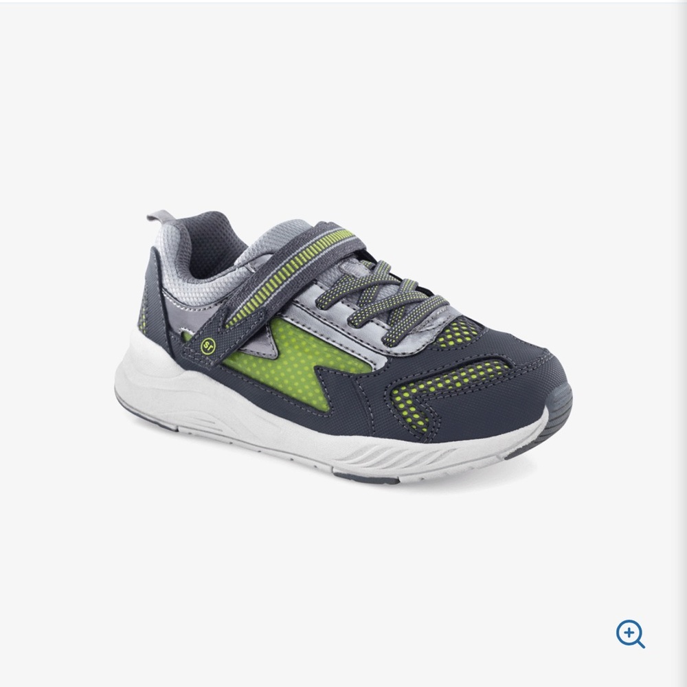 COPY - NWT Stride Rite light-up zips cosmetic sneakers grey/neon - 9.5 W